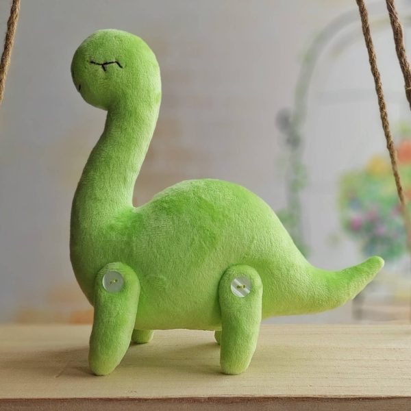 Dinosaur Pdf pattern, 7.2" dino sewing tutorial cute stuffed dinosaur pattern, easy pattern, plush brontosaurus - Image 4