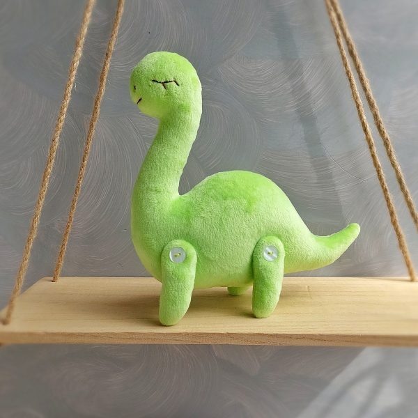 Dinosaur Pdf pattern, 7.2" dino sewing tutorial cute stuffed dinosaur pattern, easy pattern, plush brontosaurus - Image 3