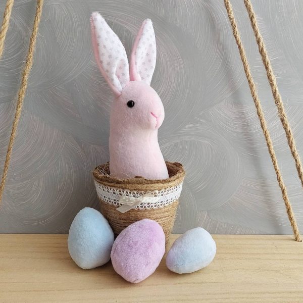 2-in-1 Easter bunny and egg pdf pattern sewing pdf tutorial cute stuffed rabbit pattern easy pattern easter home decor peeps bunny decor - Image 3