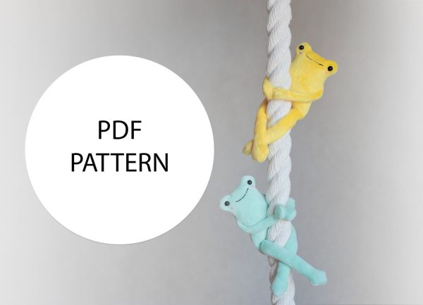 Cute frog Pdf pattern leggy frog sewing tutorial stuffed frog pattern easy pattern plushie pattern - Image 3