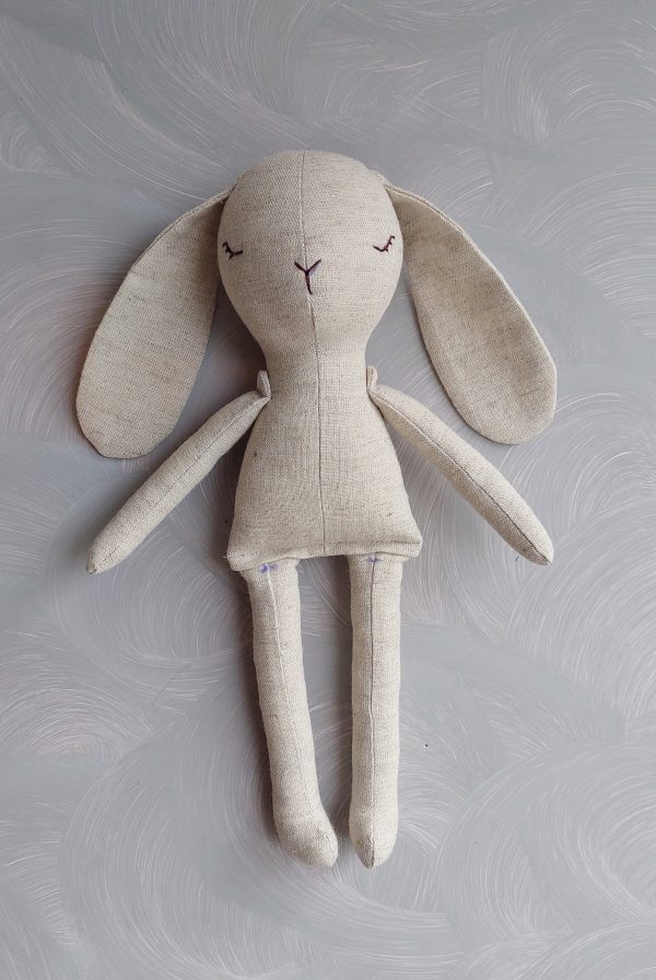 2 in 1 stuffed bunny with clothes pdf pattern and tutorial, rabbit pattern, eco toy, stuffed animal pattern, rag doll pdf, easy pattern - Image 6