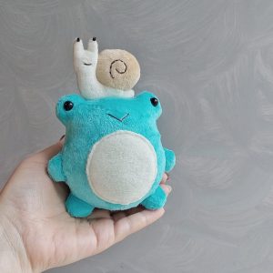 Frog and snail Pdf pattern Fluffy frog sewing tutorial stuffed animal pattern easy pattern plushie pattern