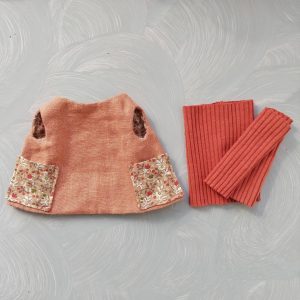 Dress with pockets pattern for stuffed animal toy 10", neck warmer, leg warmers pdf pattern and tutorial