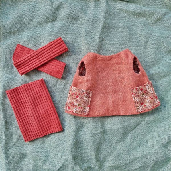Dress with pockets pattern for stuffed animal toy 10", neck warmer, leg warmers pdf pattern and tutorial - Image 5