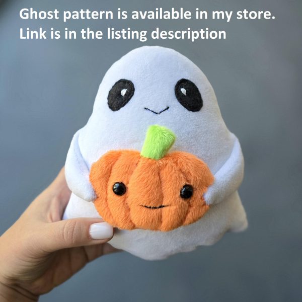 2-in-1 Pumpkin boy and girl sewing pattern, ghost pattern, funny halloween doll, 12" stuffed doll with clothes, rag doll, handmade halloween - Image 10