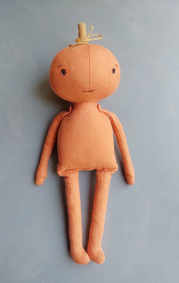 2-in-1 Pumpkin boy and girl sewing pattern, ghost pattern, funny halloween doll, 12" stuffed doll with clothes, rag doll, handmade halloween - Image 7