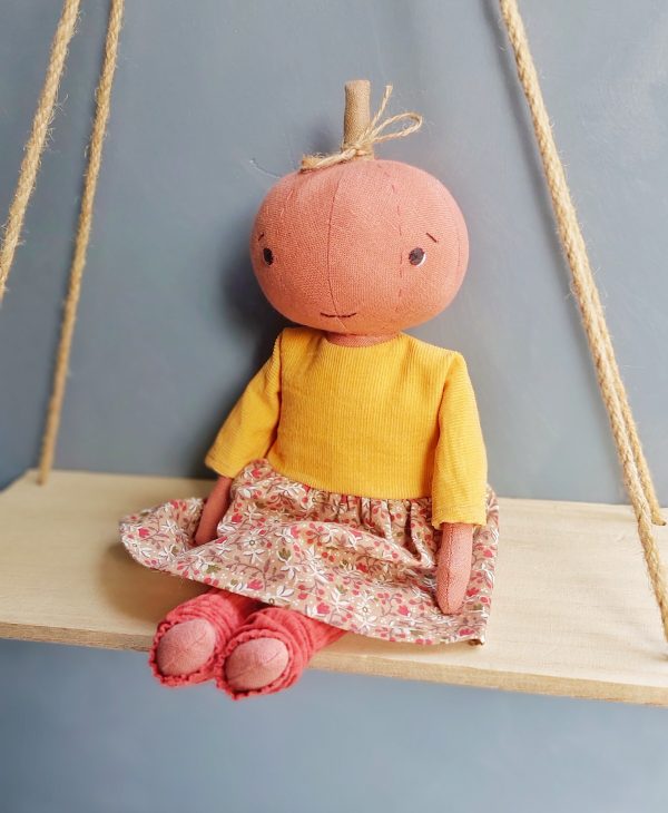 2-in-1 Pumpkin boy and girl sewing pattern, ghost pattern, funny halloween doll, 12" stuffed doll with clothes, rag doll, handmade halloween - Image 3