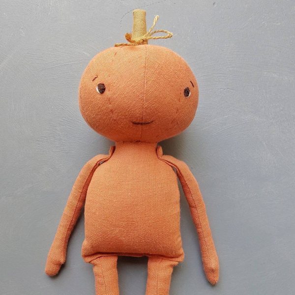 2-in-1 Pumpkin boy and girl sewing pattern, ghost pattern, funny halloween doll, 12" stuffed doll with clothes, rag doll, handmade halloween - Image 2