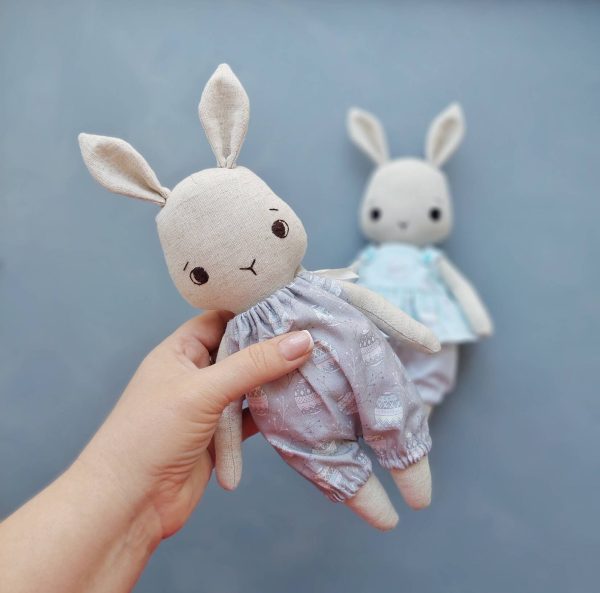Cute stuffed bunny pattern with clothes pdf pattern and tutorial, rabbit pattern, easter bunny, stuffed animal pattern, easy pattern - Image 9