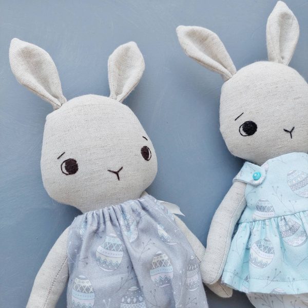 Cute stuffed bunny pattern with clothes pdf pattern and tutorial, rabbit pattern, easter bunny, stuffed animal pattern, easy pattern - Image 7