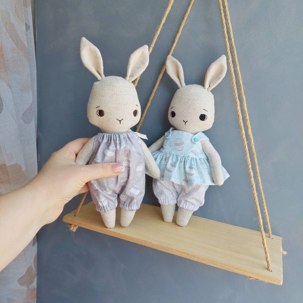 Cute stuffed bunny pattern with clothes pdf pattern and tutorial, rabbit pattern, easter bunny, stuffed animal pattern, easy pattern - Image 6