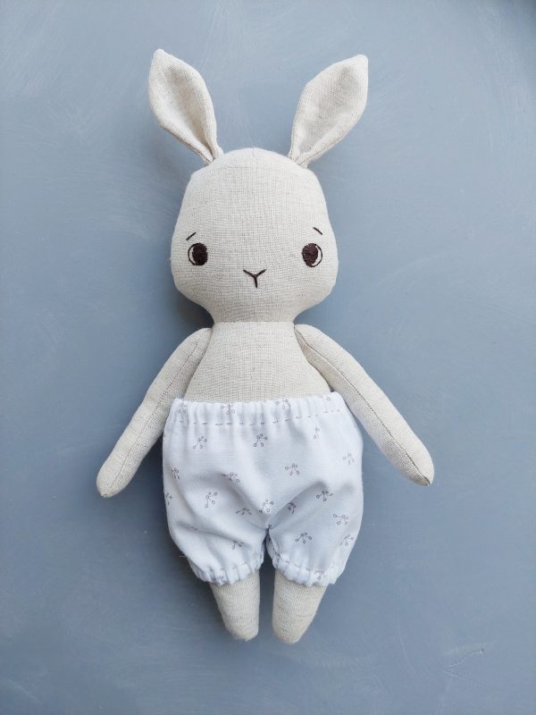 Cute stuffed bunny pattern with clothes pdf pattern and tutorial, rabbit pattern, easter bunny, stuffed animal pattern, easy pattern - Image 2