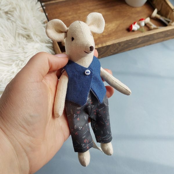 6" Mouse pattern and tutorial, mouse with clothes pattern, eco toy sewing pattern, stuffed animal pattern, easy pattern - Image 6