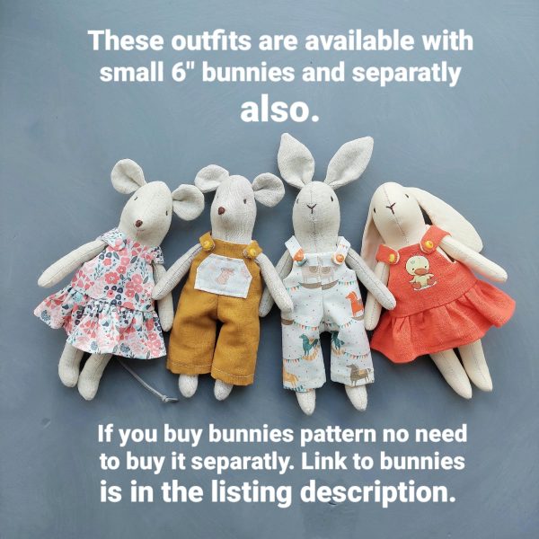 6" Mouse pattern and tutorial, mouse with clothes pattern, eco toy sewing pattern, stuffed animal pattern, easy pattern - Image 3