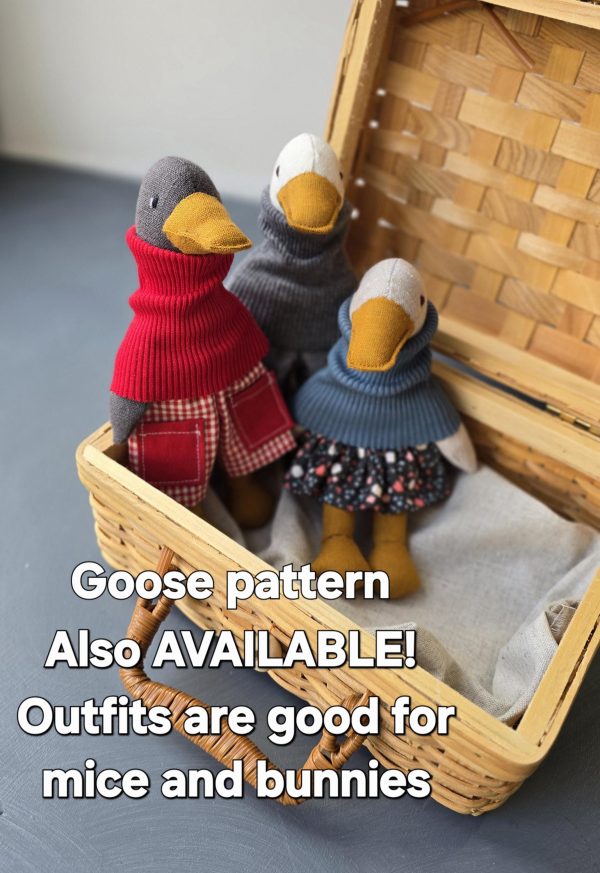 6" Mouse pattern and tutorial, mouse with clothes pattern, eco toy sewing pattern, stuffed animal pattern, easy pattern - Image 2