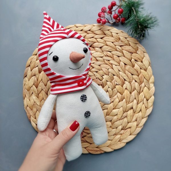 Gingerbread man&snowman pattern and tutorial, Christmas pattern, toy sewing pattern, stuffed doll pattern, easy pattern - Image 5
