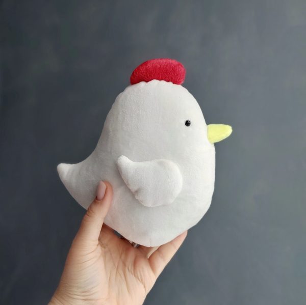 Chicken pdf pattern and tutorial, easter sewing pattern, easy pattern, stuffed chicken home decor - Image 2