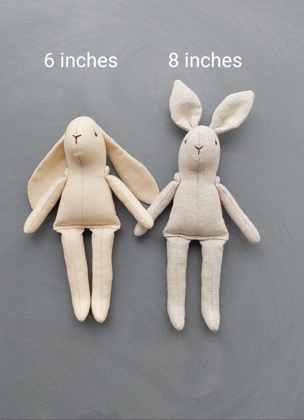 6" Bunny pattern and tutorial, 2 in 1 bunhy with clothes pattern, eco toy sewing pattern, stuffed animal pattern, easy pattern - Image 8
