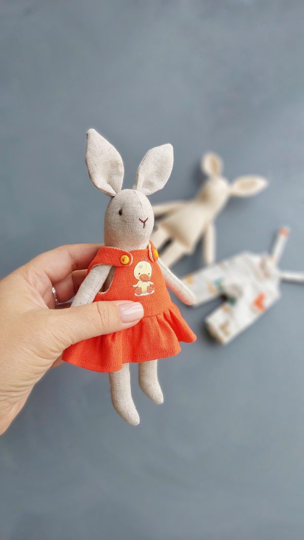 6" Bunny pattern and tutorial, 2 in 1 bunhy with clothes pattern, eco toy sewing pattern, stuffed animal pattern, easy pattern - Image 4